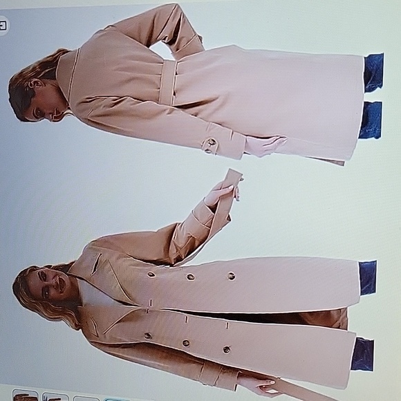 Risissida double breasted trench coat water resistant loose oversize Medium New… - Picture 9 of 12